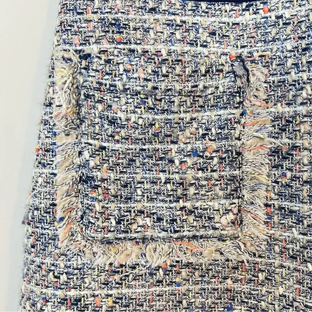 J. Crew Multicolor Tweed Mini Skirt sz 10